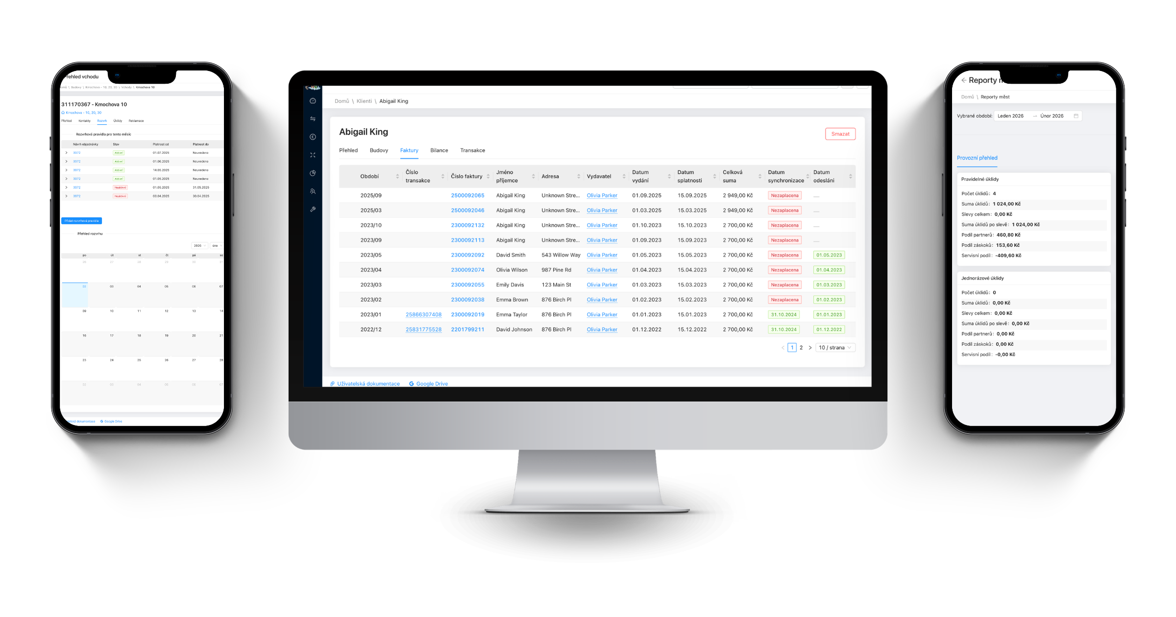 Andulka on desktop and mobile screens